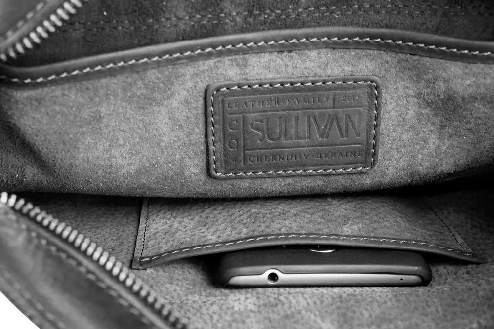 Мужская кожаная сумка через плечо А4, ручная работа, для документов