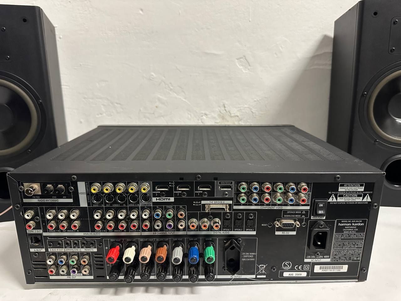 7.1 amplituner A/V Harman Kardon AVR 355, HDMI , USB, 
Wymiary: Harman