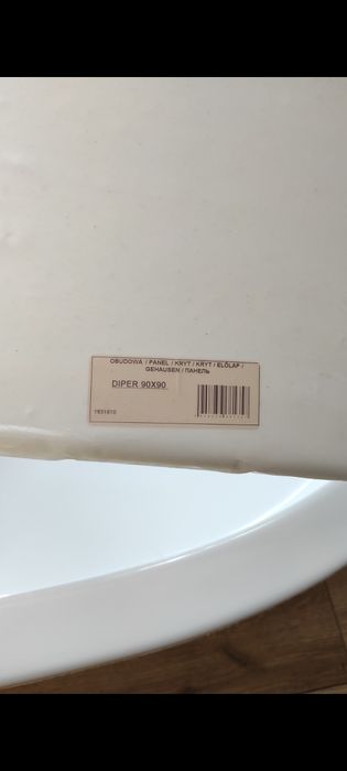 Brodzik półokrągły 90x90x24/35 plus obudowa