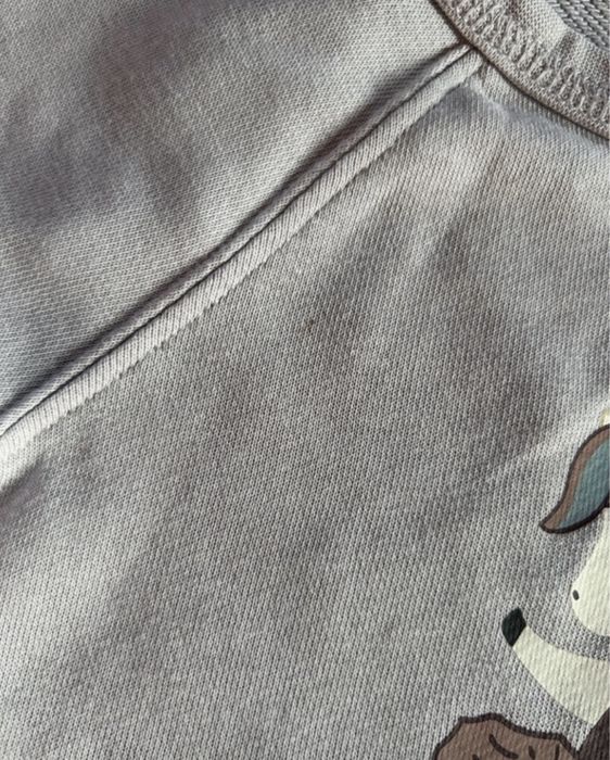 Bawełniana liliowa sukienka tiul jednorożec długi rękaw H&M r. 92