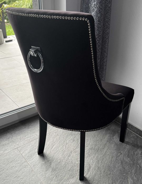 Krzesło fotel z kołatką Glamour