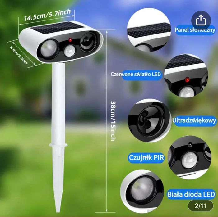 Solarny odstraszacz zwierzat