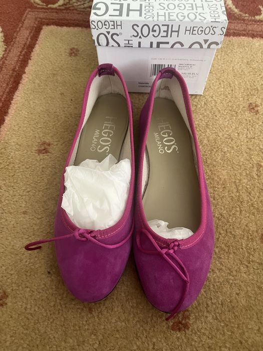 Baleriny HEGOS r.35, kolor fuksja