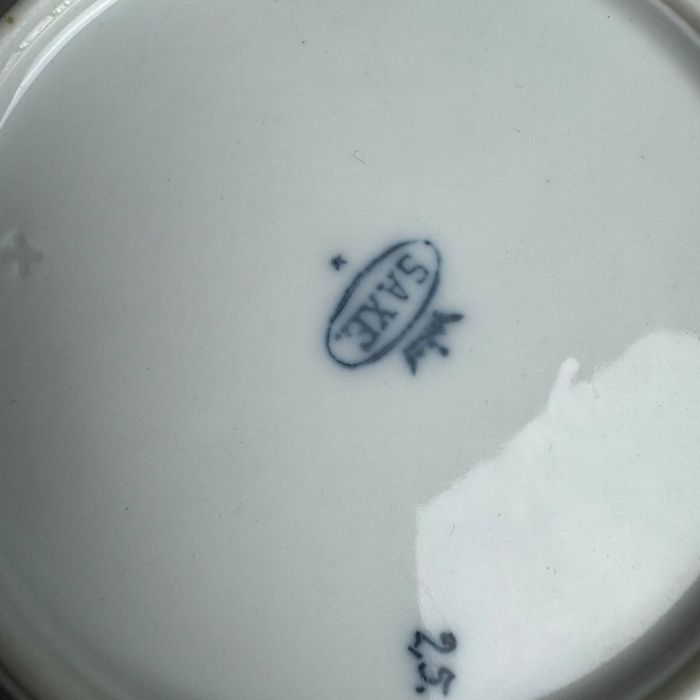 Małe talerzyki deserowe wzór cebulowy SAXE XIX w jak miśnia B4/113022