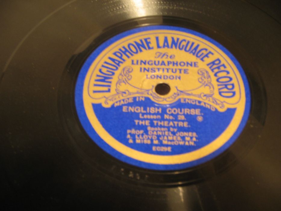 Płyty gramofonowe na 78 obr.nauka języka angielskiego.