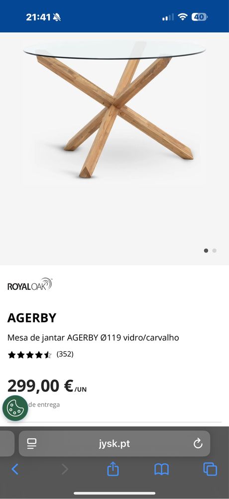 Conjunto mesa de refeição e cadeiras - bom estado
