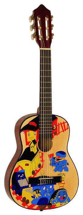 Guitarra clássica decorada tamanho 1/4