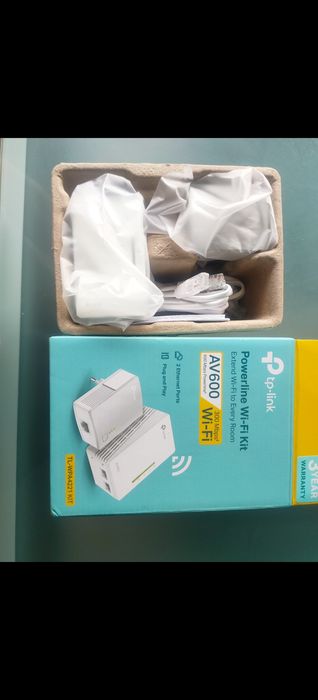 Powerline WiFi Av600 tplink kit completo na caixa