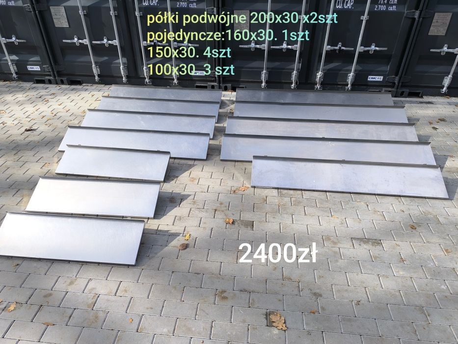 Duży komplet półek nierdzewnych Dora Metal