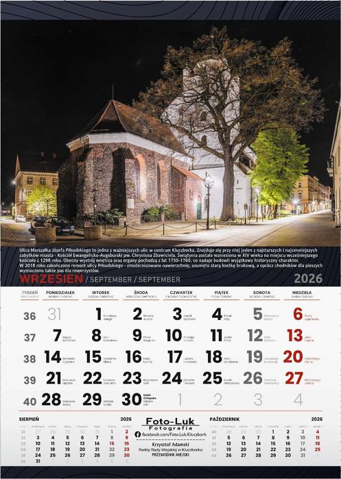 Kalendarz Kluczbork 2026 – Nocne Oblicze Miasta