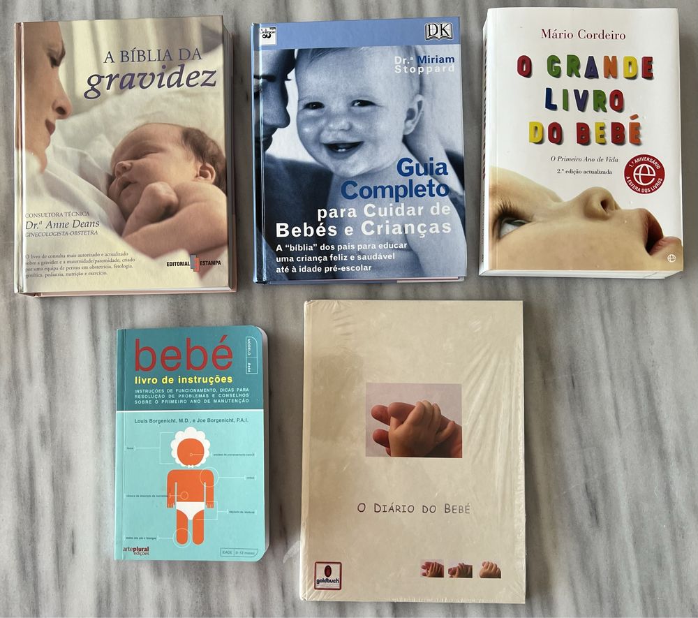 Livros practicos de Gravidez e o Primeiro ano de vida do Bebe
