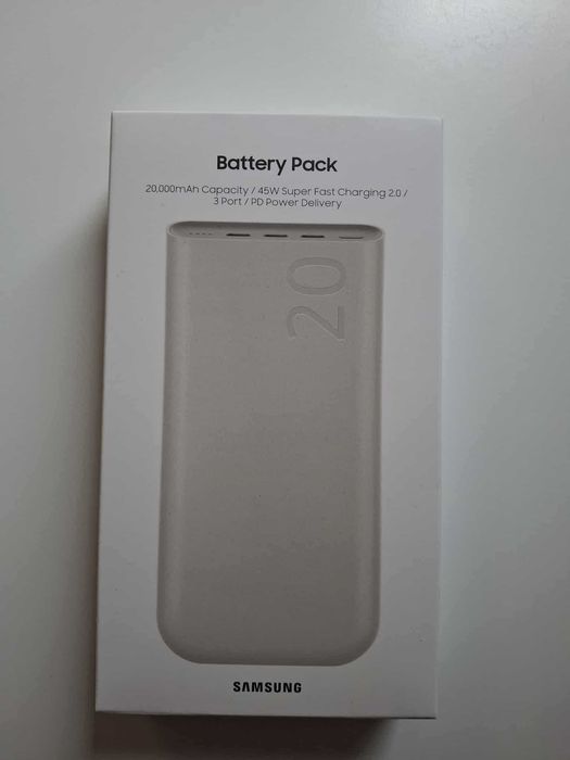 NOWY Powerbank Samsung 20000 mAh, 45W, USB typ C