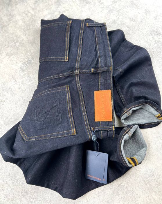 Джинси Louis Vuitton чоловічі темно-сині, джинси луї віттон чоловічі