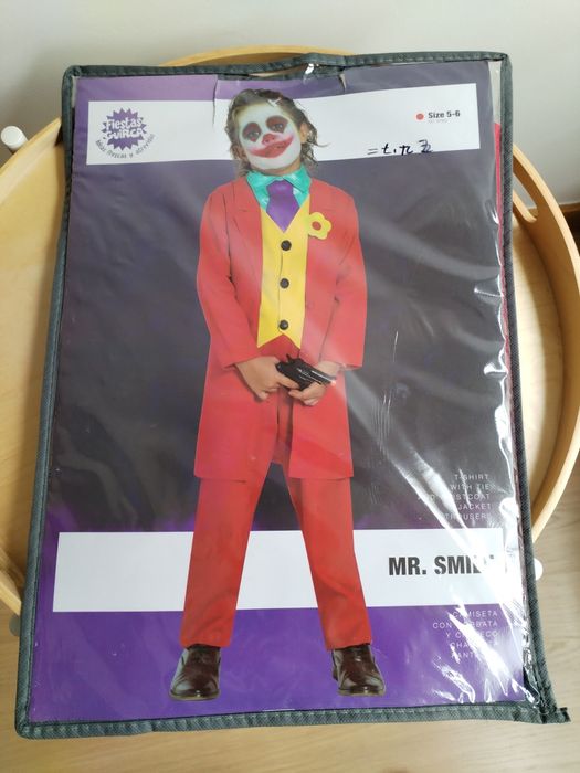 Fato Joker, palhaço assassino 5/6 anos