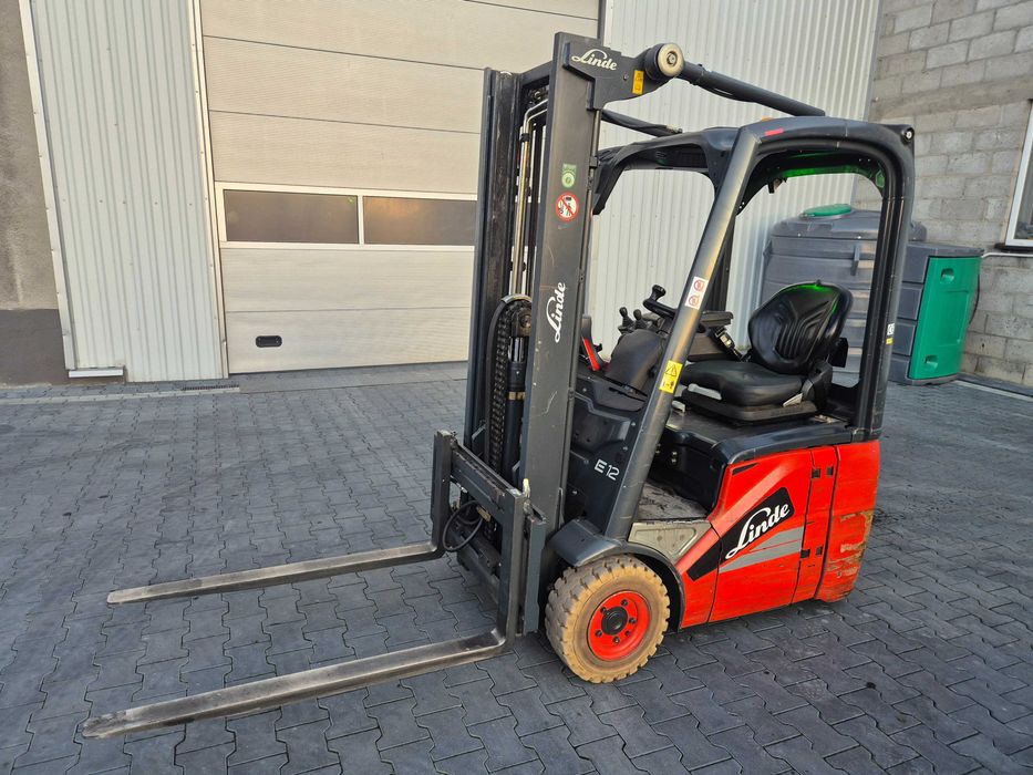 Wózek widłowy LINDE E12, duplex, elektryczny, przesuw