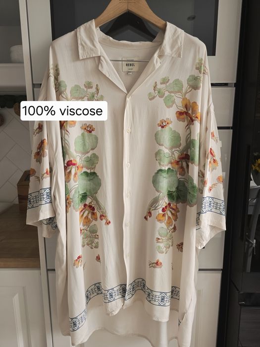 Koszula męska w kwiaty 5XL wiskoza Redefined Rebel
