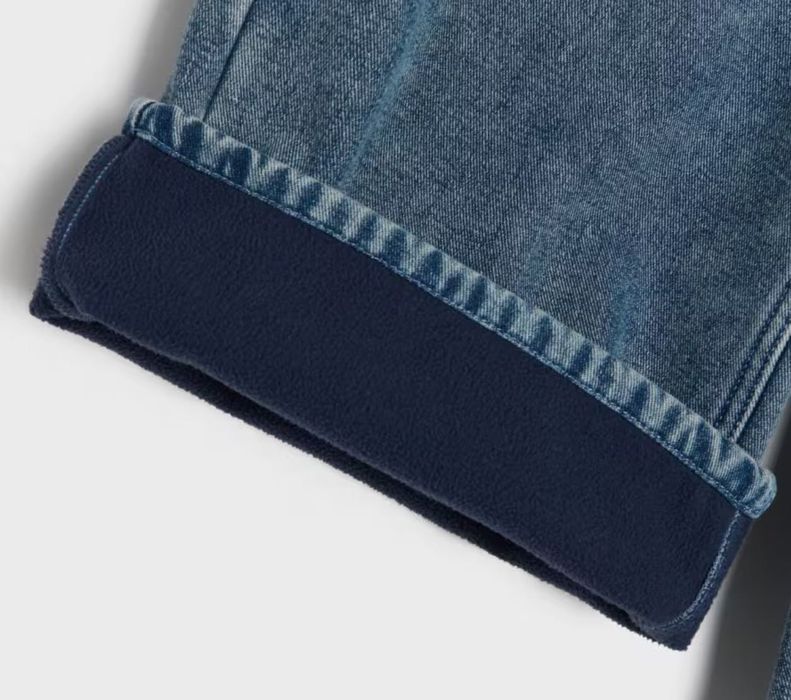 Джинси на флісі 146 152 158 широкі wide leg утеплені джинси