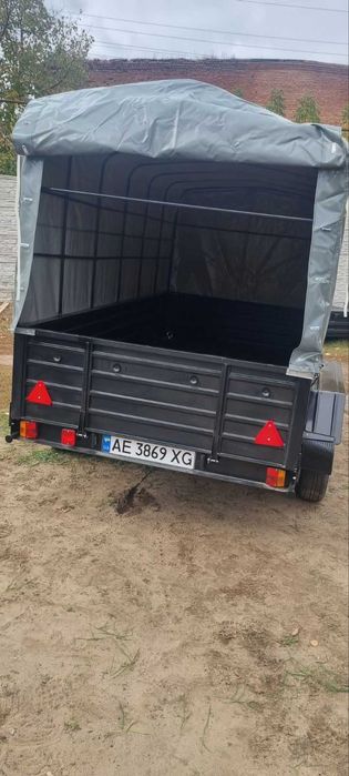 Двовісний причеп Кремінь+ посилений від заводу Коріда-Тех, авто причіп