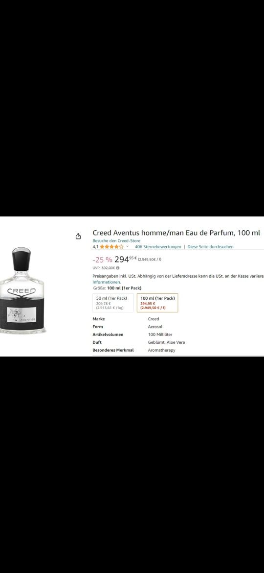 Creed Aventus Оригинал 100%