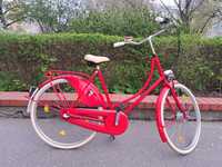 Rower damka stylowy holenderski czerwony