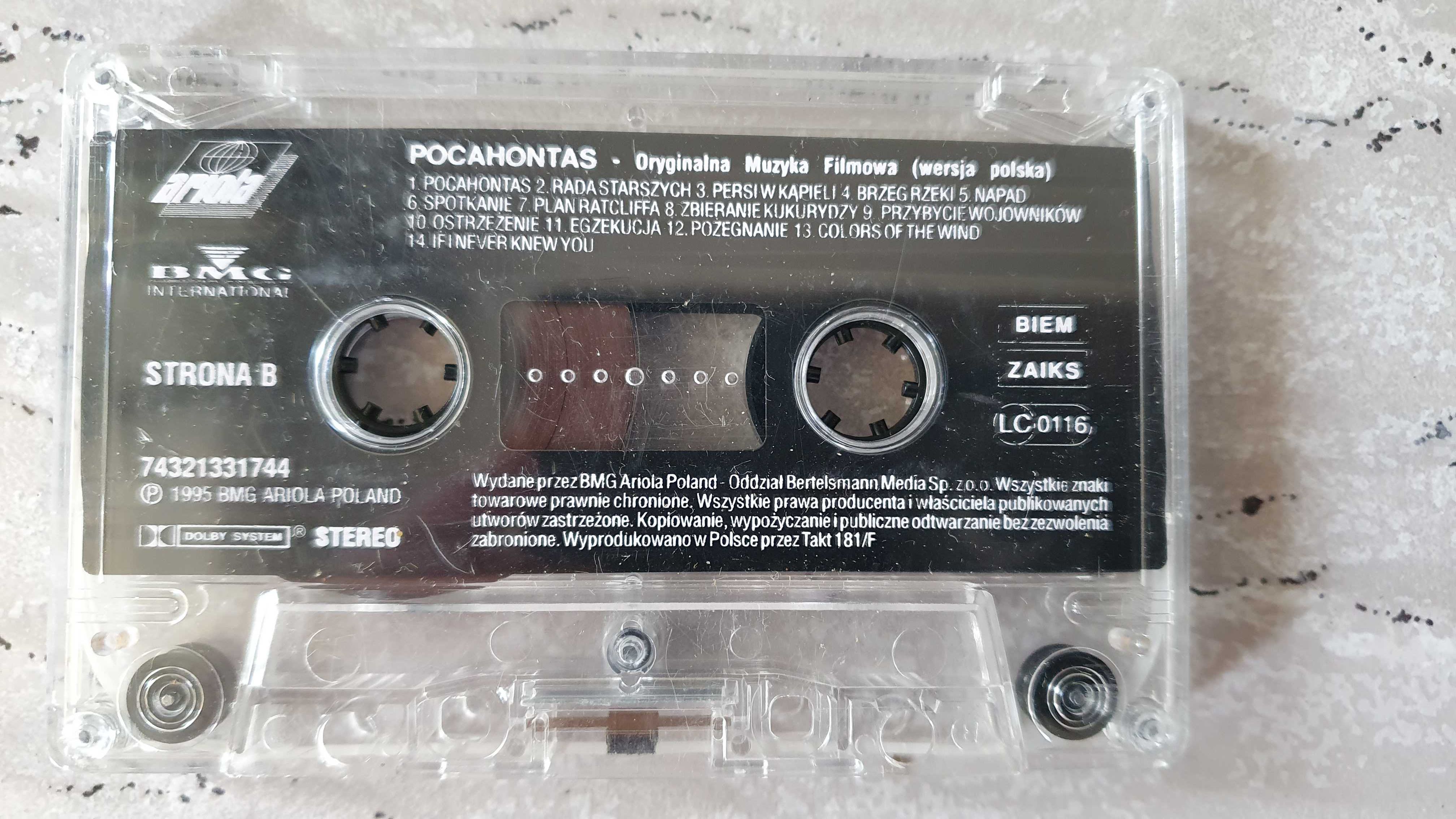 Pocahontas, Disney - kaseta audio, vintage 90s