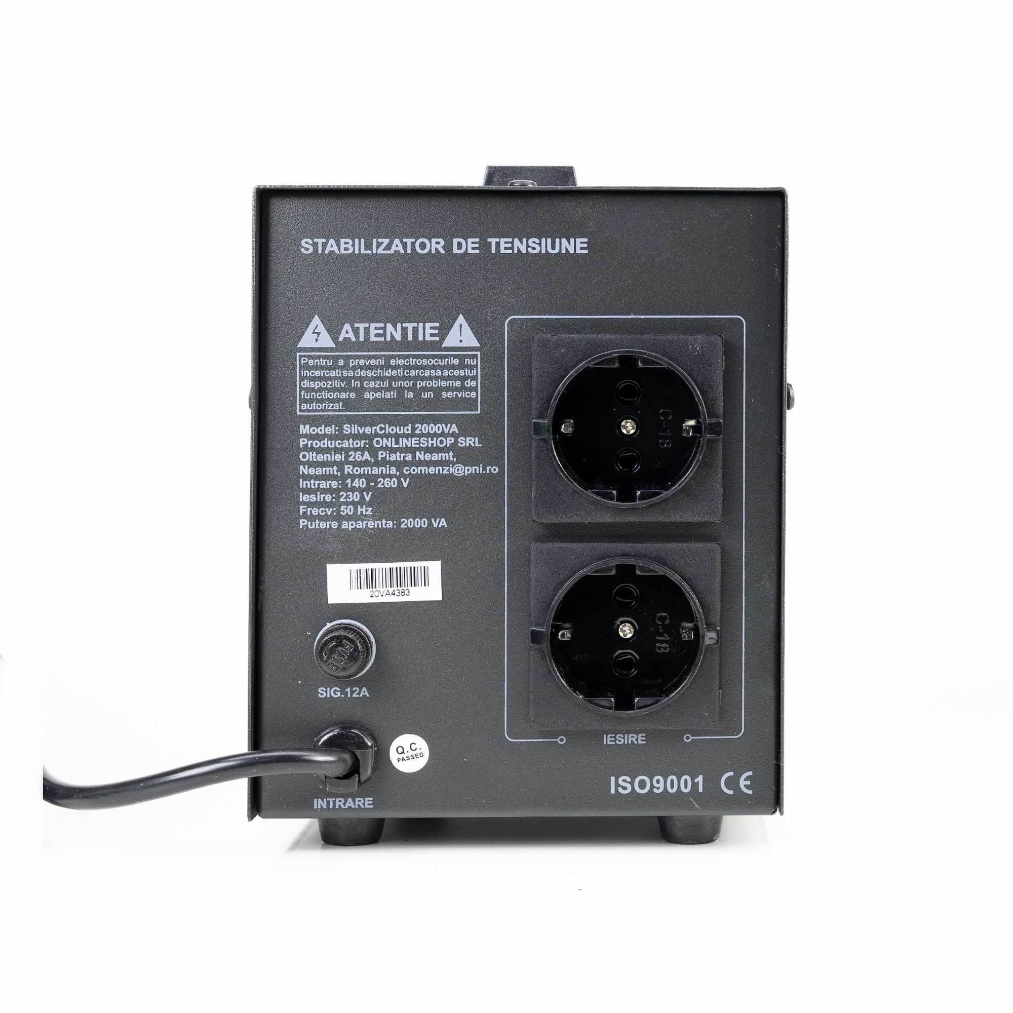 Automatyczny stabilizator napięcia prądu wyjściowego AVR  2000VA/1200W