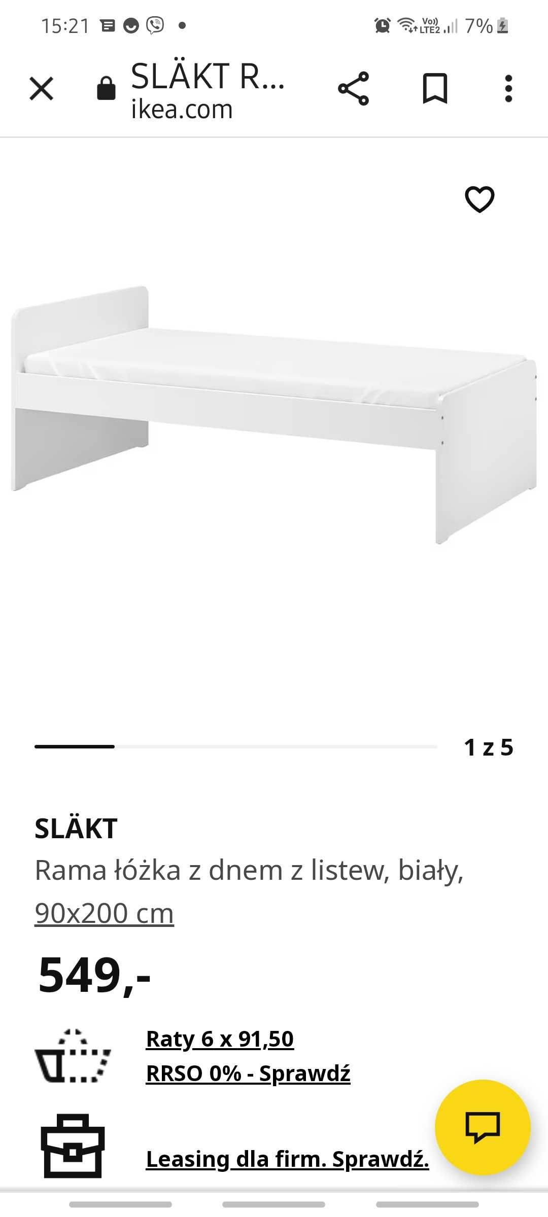 Lozko Ikea 90x200