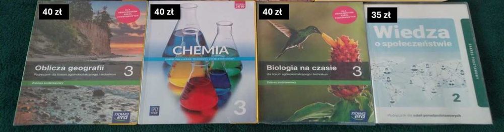 Książki, podręczniki do technikum/liceum