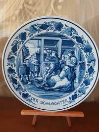 Talerz porcelanowy dekoracyjny na ścianę Royal Blue Delft Der Schlacht