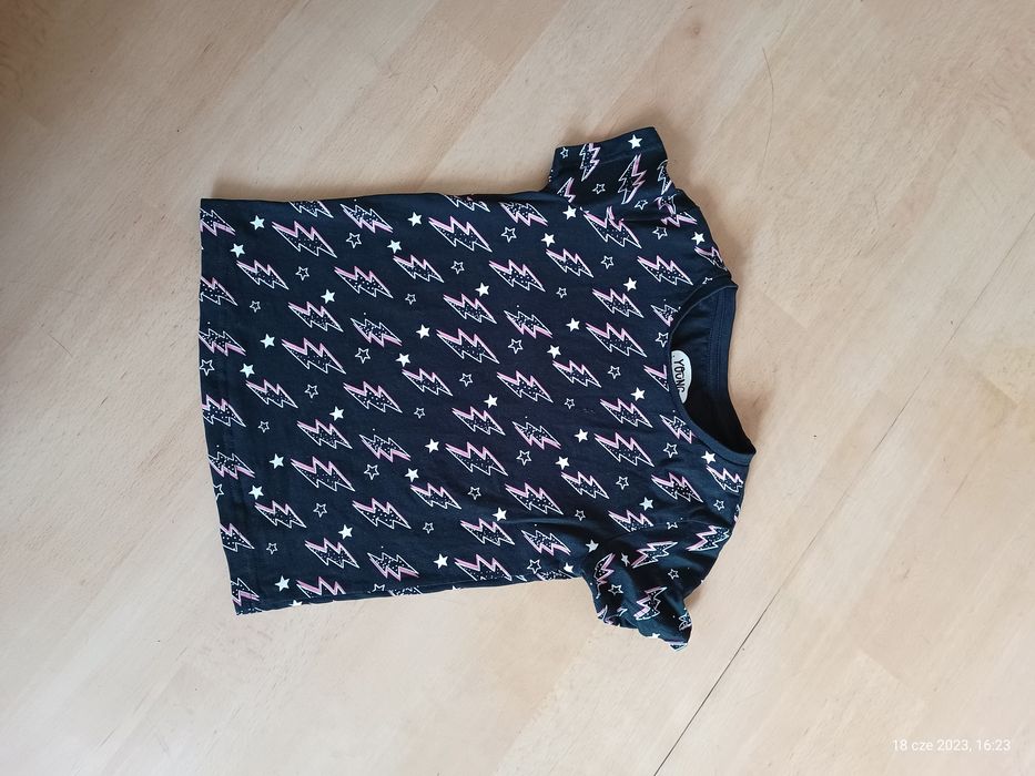 Bluzka bluzeczka T-shirt koszulka YoungStyle - czarna błyskawice