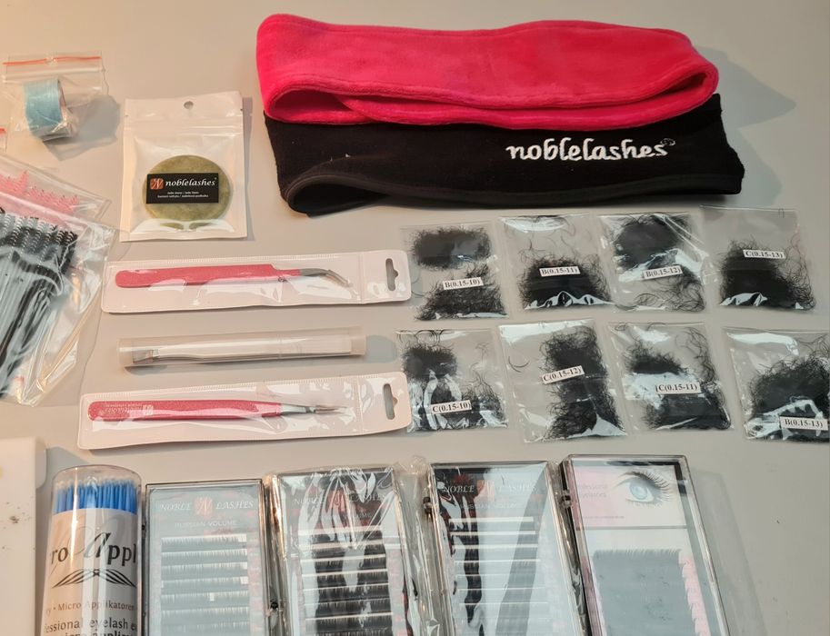 Zestaw akcesoria do stylizacji przedłużania i laminacji rzęs