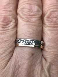 СУПЕР ЦЕНА!!! Серебряное кольцо с золотом «Спаси и сохрани», 925 проба