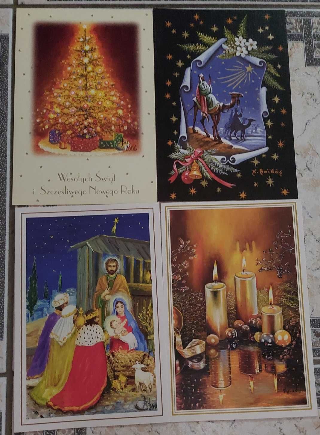 Pocztówki-kartki okolicznościowe, świąteczne Boże Narodzenie zestaw 1