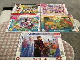 Puzzle w ramce Minnie, Frozen 15 oraz 30 + gratis nowe słuchawki