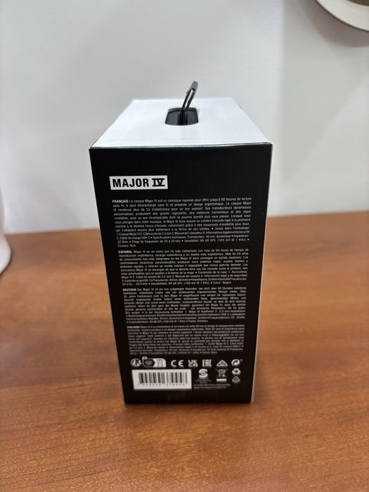 Marshall Major IV Auscultadores Preto Bluetooth novos / selados