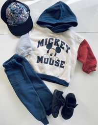 Bluza +spodnie ,zara hm next dres mickey mouse dres oversize