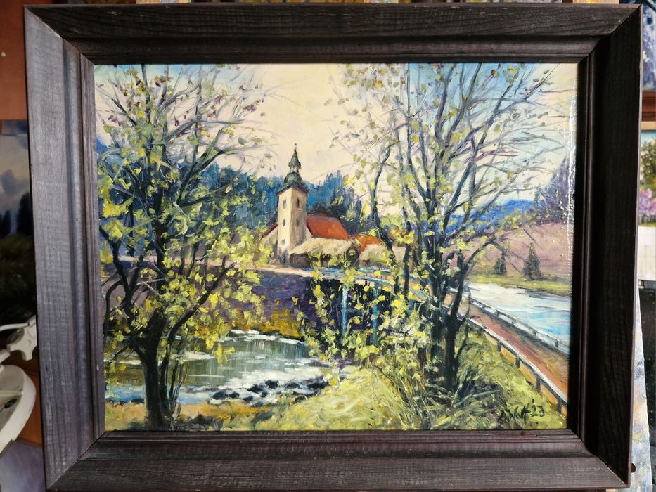 Obraz olejny Gdzieś na Dolnym Śląsku