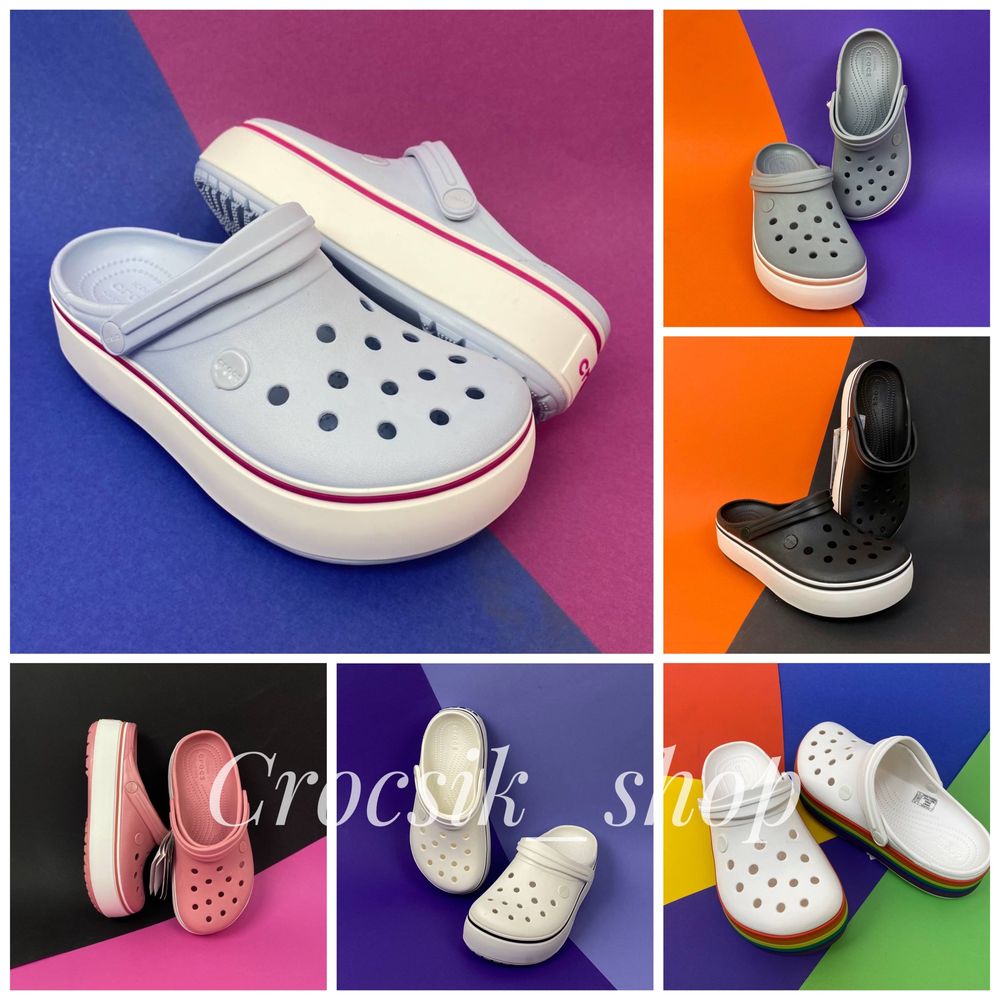 Crocs Crocband Platform Clog крокси платформа жіночі