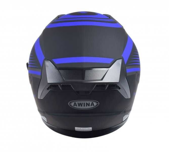KASK Otwarty Motocyklowy BLUE MATT Skuter Chopper ECER 22.06 + BLENDA