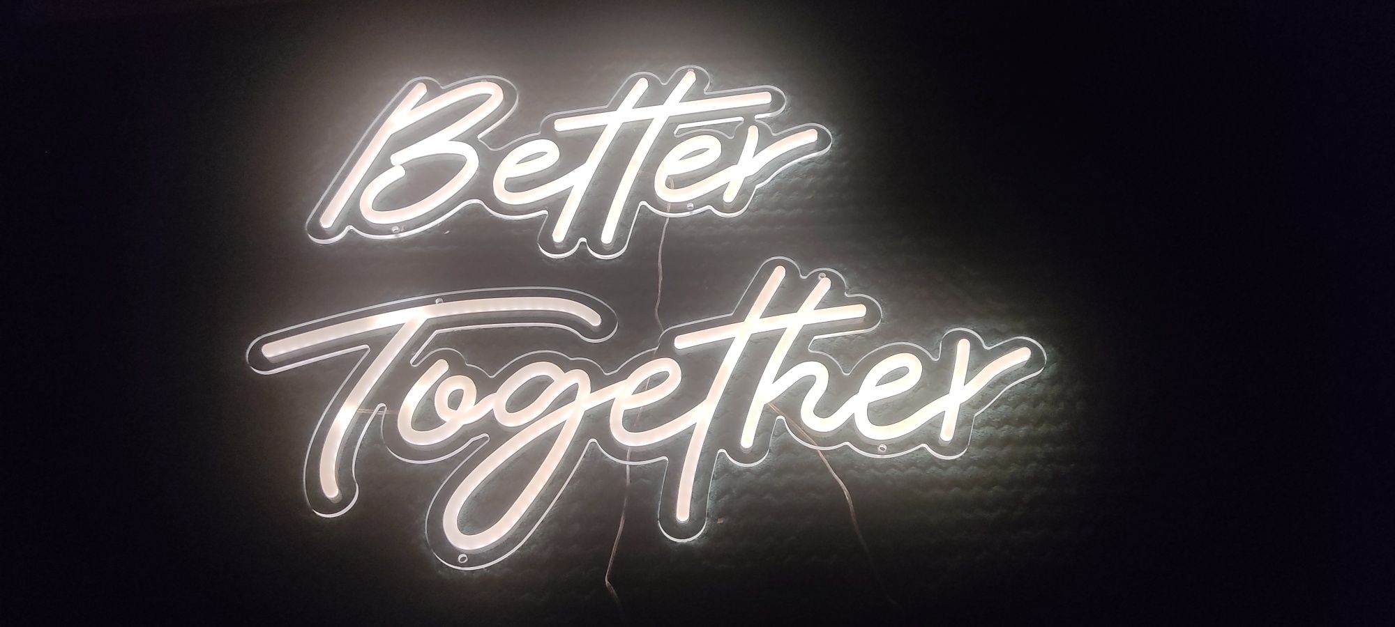 Better Together neonowy napis