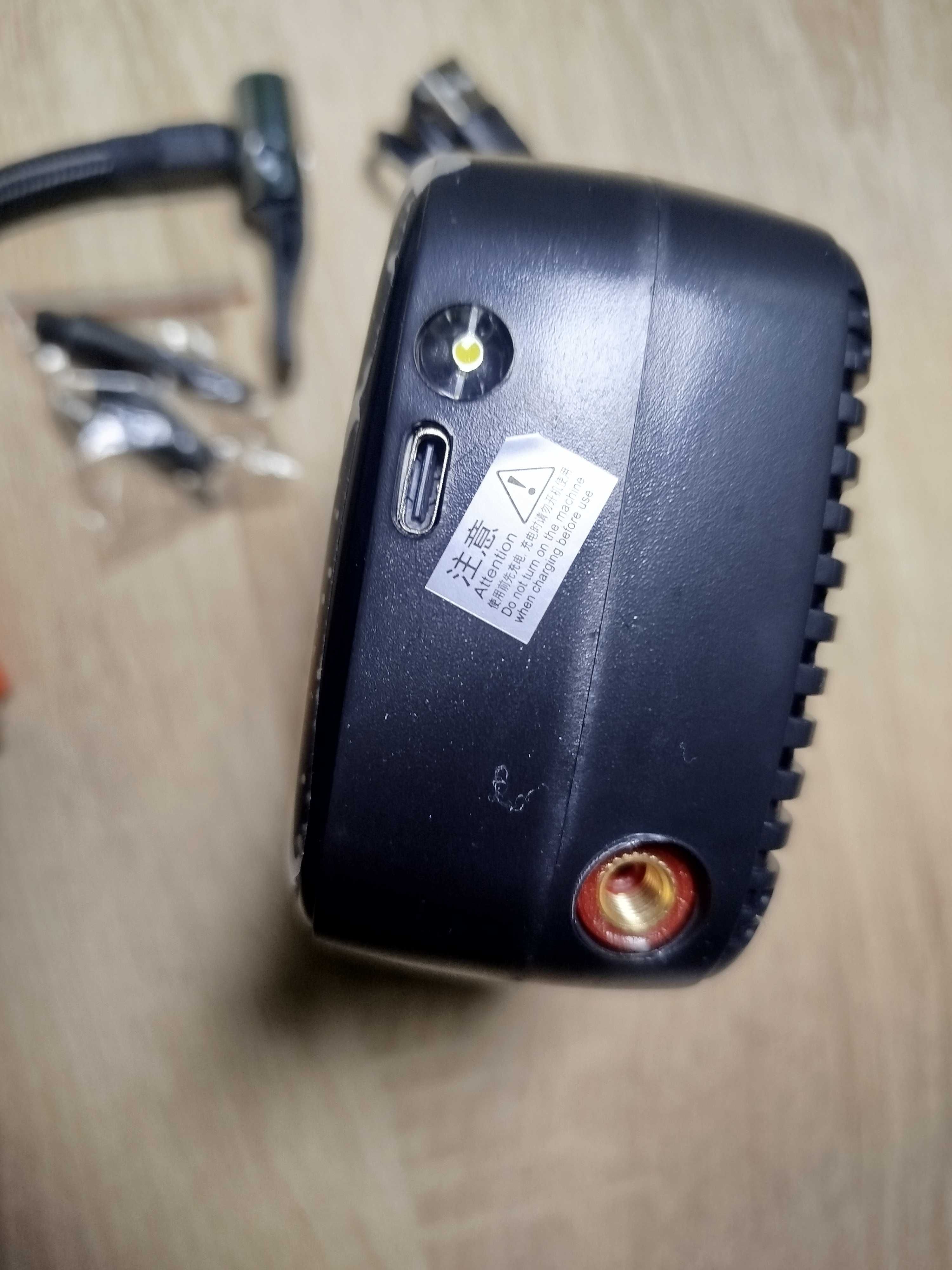 Насос компрессор аккумуляторный авто мото вело беспроводной usb type c