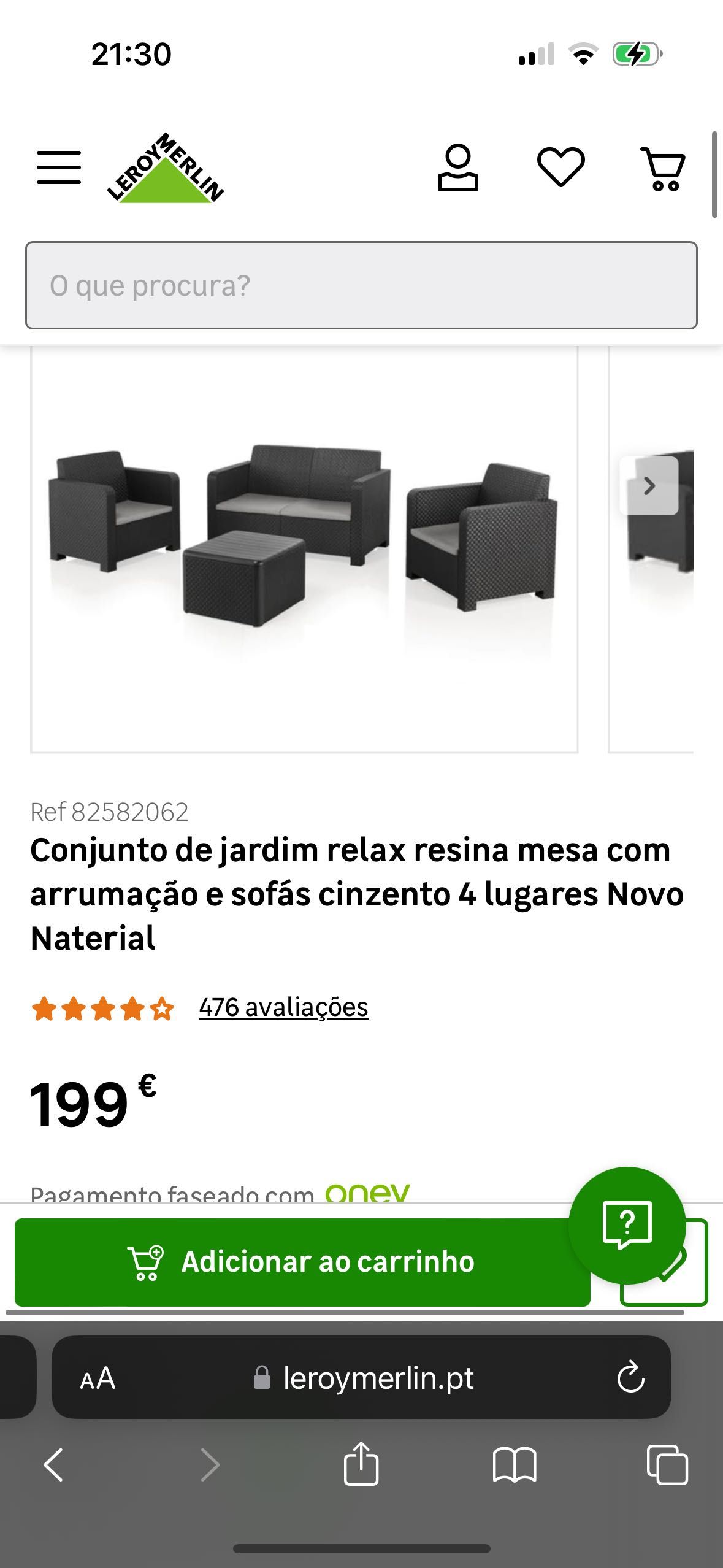Conjunto de jardim relax