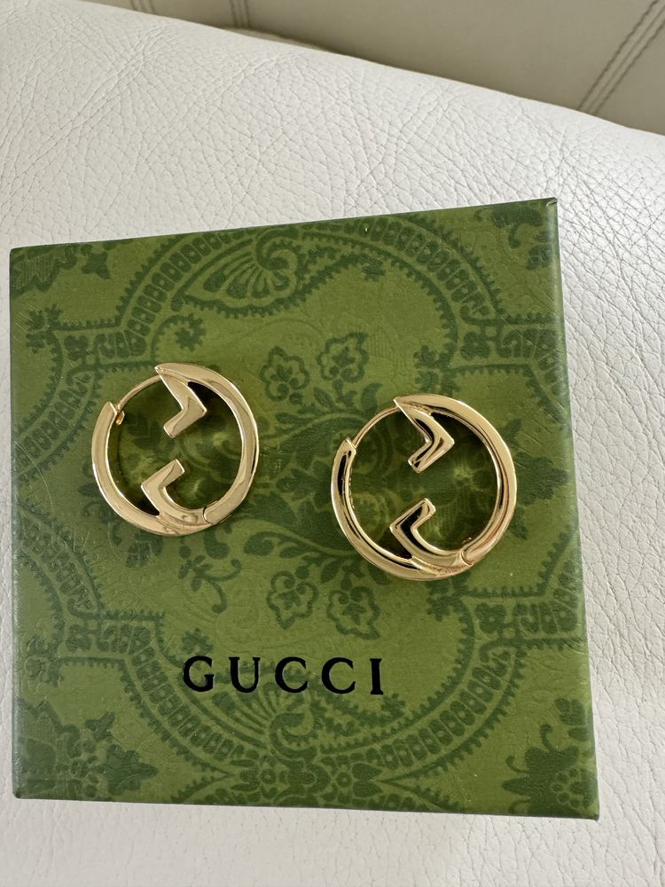 Gucci piękne kolczyki GG logowane