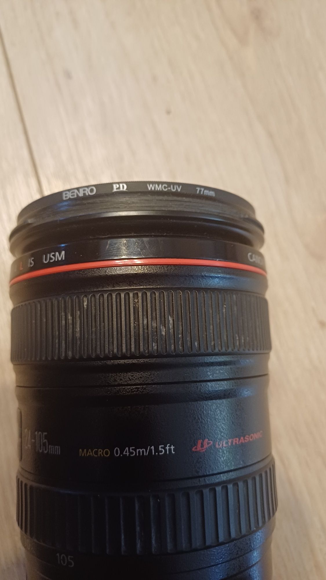 Canon EF 24-105mm f/4L IS USM + filtr Benro UV | bdb stan