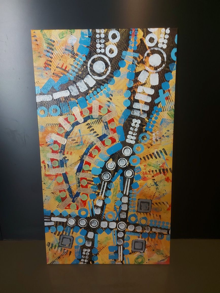 2 telas originais ACA (Angelo Calabria) 47x84cm - acrílico sobre tela