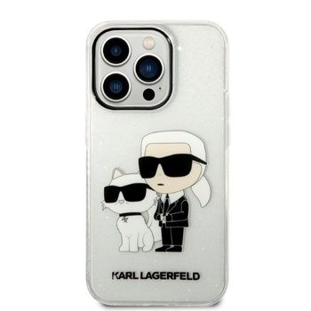 Oryginalne Etui KARL LAGERFELD Gliter Karl&Choupette Iphone 14 Pro