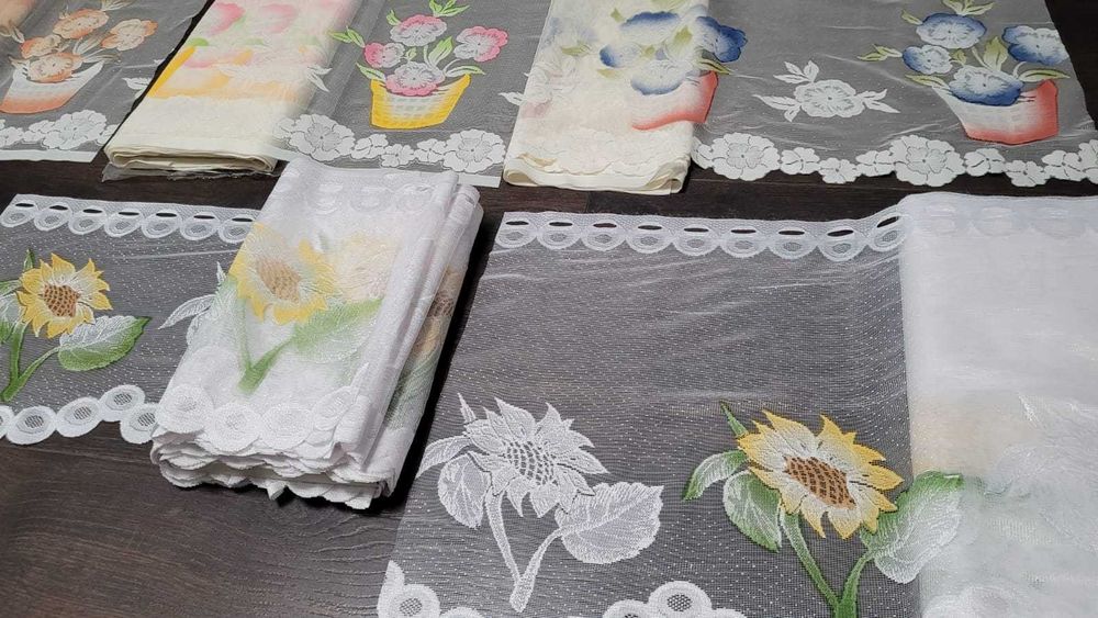 WYPRZEDAŻ zazdrostki firanki mix ok. 400 metrów różne wysokości