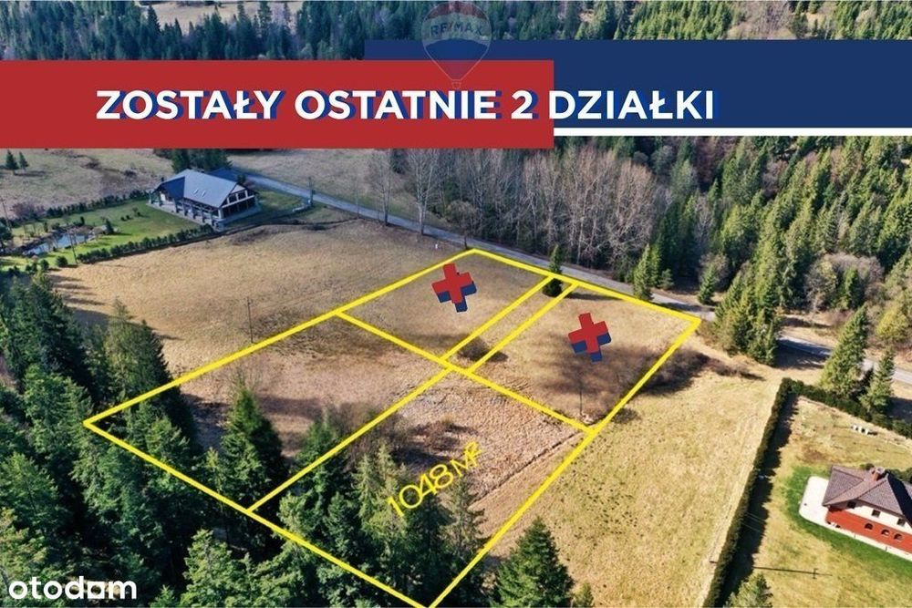 Działka budowlano - rolna w Rycerce Górnej