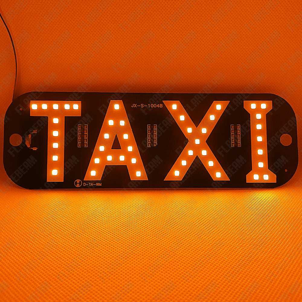 Табличка TAXI такси на стекло светодиодная диодная LED плафон шашка