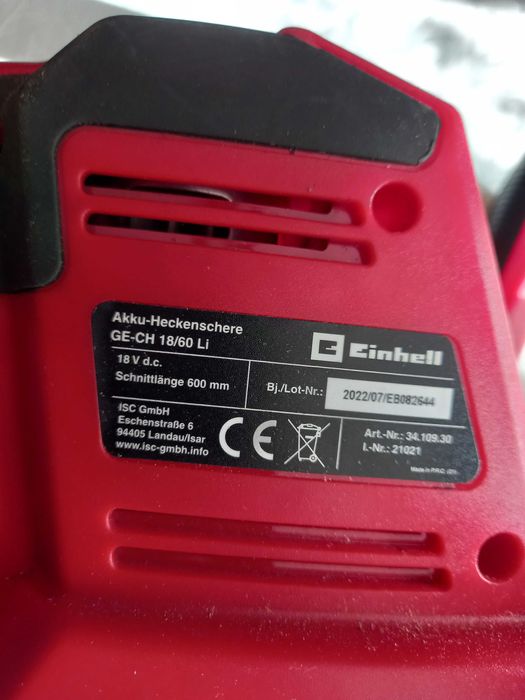 Podkaszarka i nożyce Einhell akumulatorowe 18 V